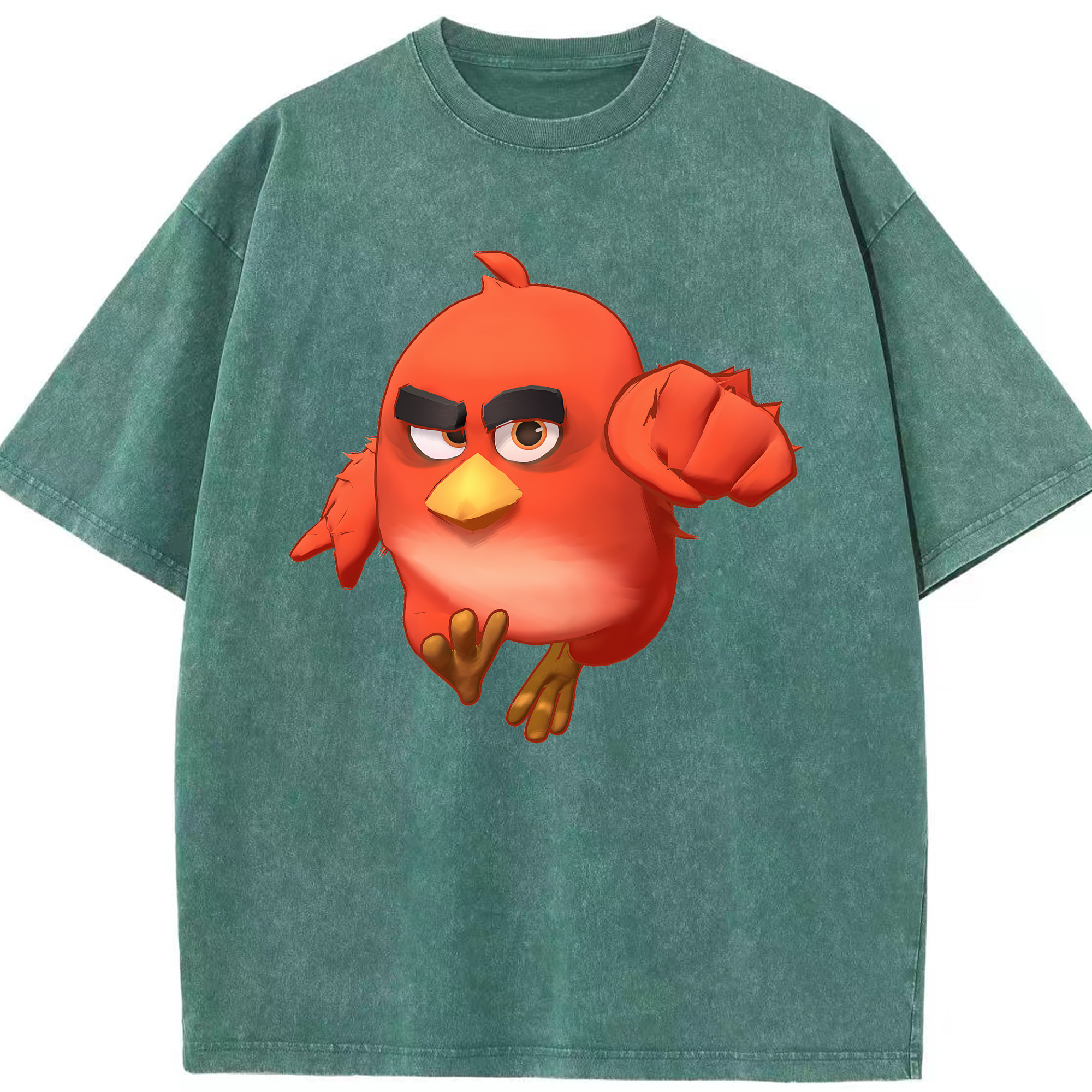 （画像用） Angry Birds アングリーバード 綿100% ヴィンテージ風 半袖Tシャツ（フロントプリント）